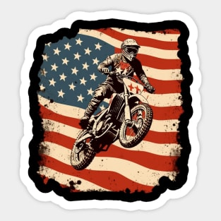 dirt bike 4th of July Sticker